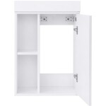 CERANO - Umyvadlová skříňka pro WC Sofia - bílá matná + umyvadlo z litého mramoru Sofia - bílá lesklá - 50x70x25 CER-468818