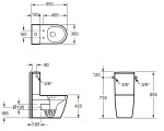 Kielle - Oudee WC kombi set s nádržkou a sedátkem softclose, Vortex, bílá 30202000