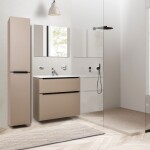 Mereo Mailo, koupelnová skříňka 80 cm, dub Riviera, černé madlo CN521SBN