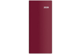 Diář měsíční kapesní 2026 - Torino bordó