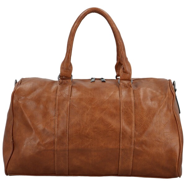 Stylová koženková cestovní taška Maribe, hnědá