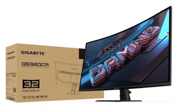 31.5" GIGABYTE GS32QCA černá / 2560 x 1440 / VA / 180Hz / 1ms / 3500:1 / 2x HDMI + 1x DP / VESA (GS32QCA EK)