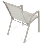 Zahradní židle, kov, síťovina, béžová, AZC-S1048 CRM