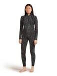 ICEBREAKER Wmns 260 Vertex LS Half Zip Delta AOP, Black/Snow/J (vzorek) velikost: S
