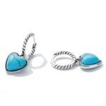 Stříbrné náušnice s tyrkysovým magnezitem Bella, stříbro 925/1000, Tyrkysová