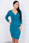 Přiléhavé šaty s průstřihem pod prsy v námořnické barvě 3XL