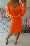 Otrhané oranžové neonové šaty UNI