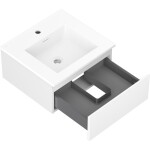 MEXEN/S - Orio koupelnová skříňka 50 cm s umyvadlem Otis, 1 šuplík, bílá mat 91A10-05023-1-BF01-W18M01