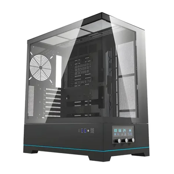 Darkflash DY451 černá / Počítačová skříň / ATX Mid Tower / Tvrzené sklo / Bez ventilátorů (DY451 Black WITHOUT)