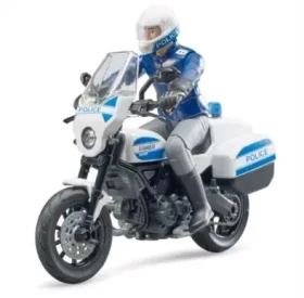 Bruder BWORLD policejní motocykl Ducati Scrambler s jezdcem