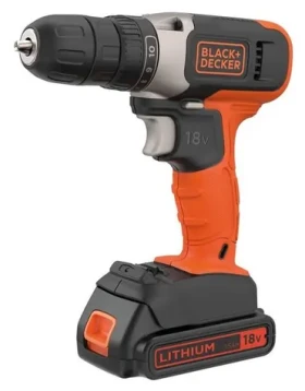 BlackDecker BCD001C1 oranžová / Aku vrtací šroubovák / 18V / 1.5Ah Li-Ion / 37Nm / 600 ot/min (BCD001C1)
