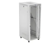 Lanberg FF01 42U 800x1000 LCD šedá / Stojanový rozvaděč / 19" / Skleněné dveře / nosnost 1200 kg (FF01-8042-12SL)