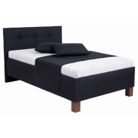 Čalouněná postel Mary 140x200, černá, bez matrace