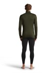 Pánské merino triko dlouhý rukáv, 1/2 zip ICEBREAKER Mens 260 Tech LS Half Zip, Dark Loden velikost: L
