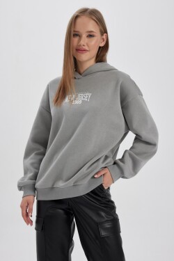 DEFACTO Coool Oversize Fit Hooded Thick Sweatshirt