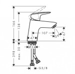 HANSGROHE - Logis Umyvadlová baterie, CoolStart, matná černá 71073670