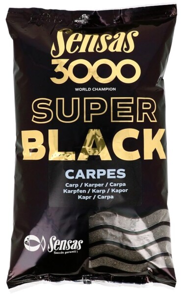 Sensas Krmítková směs 3000 Super Black 1kg - Carpes - Kapr,Sensas Krmítková směs 3000 Super Black 1kg - Carpes - Kapr