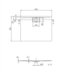 VILLEROY & BOCH - Architectura MetalRim Sprchová vanička, 80x100 cm, VilboGrip, alpská bílá UDA1080ARA215GV-01