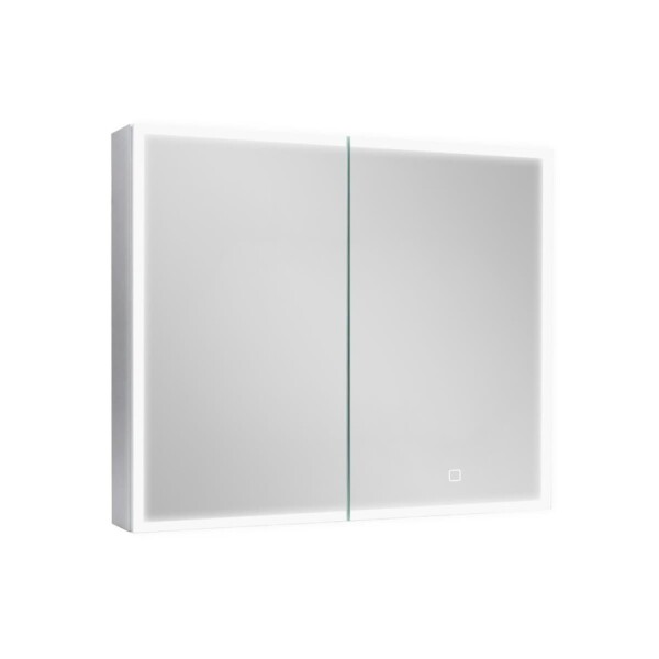Zrcadlová skříňka s osvětlením SAT 80x60 cm kov hliník SATZGALED8060AL SATZGALED8060AL