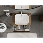 MEXEN/S - Rivel koupelnová skříňka pod umyvadlo 70 cm s deskou, 1 šuplík, reliéf , ořech - 91A20-06023-1-BFC86 91A20-07023-1-BFC86
