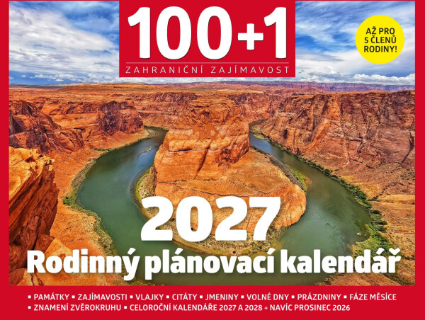 Kalendář 2027 Rodinný plánovací - 100+1 - Extra Publishing
