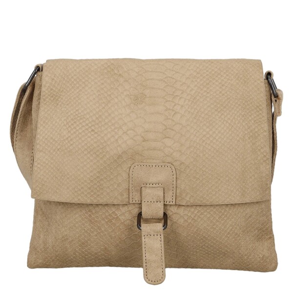 Dámská crossbody kabelka s hadím vzorem Geina, béžová