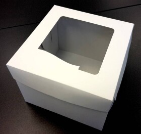Dortisimo Dortová krabice bílá čtvercová s okénkem (25 x 25 x 25 cm)