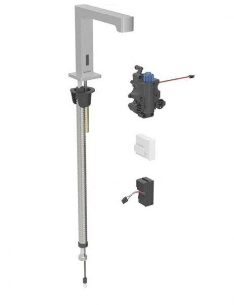 GEBERIT - Brenta Termostatická elektronická umyvadlová baterie, síťové napájení, easy to clean, kartáčovaná nerez 116.197.SN.1