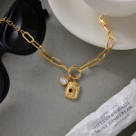 ELENYS Relic Chain – pozlacený náramek 18K žluté zlato Délka náramku: 18+5 cm / max. 23 cm
