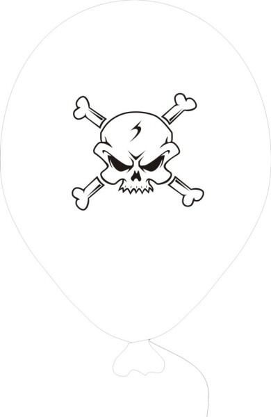 Balonek pirátská lebka 6 ks Balonky.cz Balonek pirátská lebka 6 ks Balonky.cz