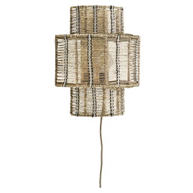MADAM STOLTZ Nástěnná lampa Seagrass, přírodní barva