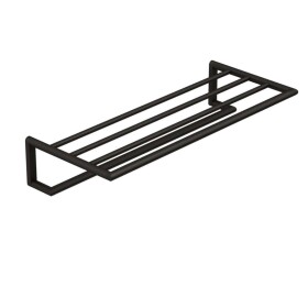 KLUDI - Vela R Držák ručníku s poličkou, délka 62 cm, broušený Gunmetal 58989N2
