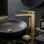 REA - Umyvadlová baterie PREMIUM Prime Brush Gold Low REA-B6775