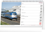 Stolní kalendář 2027 Notique Vlaky, 23,1 × 14,5 cm
