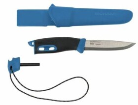 Morakniv Companion Spark modrá / Outdoor nůž s křesadlem / nerezová ocel / čepel 10.4 cm / plastové pouzdro (13572)