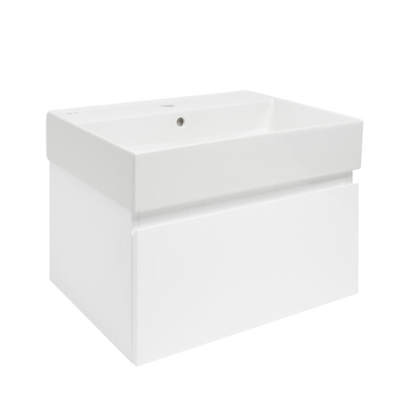 Koupelnová skříňka s umyvadlem SAT B-WAY 59x30x45 cm bílá lesk BWAY60WU2 BWAY60WU2