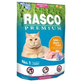 Rasco Premium Sensitive krůta s kořenem čekanky a probiotiky 400g / Granule pro dospělé kočky (1703-10432)