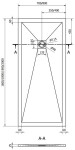 MEXEN/S - Stone+ obdélníková sprchová vanička 180 x 80, černá, mřížka zlatá 44708018-G