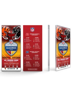 Obraz NFL NFL 2026 Madrid Game Bengals vs Falcons Acrylic Ticket