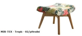 Podnožka Pik MIR-TEX - TROPIC 02 Provedení: Podnožka, Nožičky: Wenge, látka: MIR-TEX - tropik 02