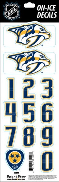 Sport Star Samolepky na helmu Nashville Predators NHL Decals