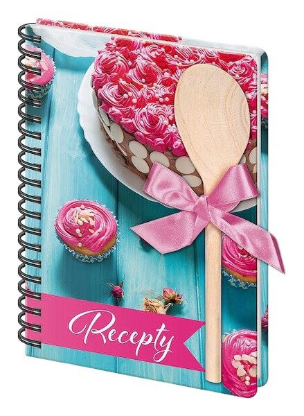 Kniha na recepty s vařečkou Cake