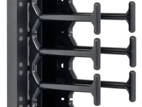Triton RAB-VP-H42-X2 černá / Vyvazovací panel / dvouřadý hřeben / 42U / trn 12 cm (RAB-VP-H42-X2)