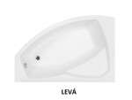 HOPA - Asymetrická vana RIMA - Nožičky k vaně - S nožičkami, Rozměr vany - 160 × 100 cm, Způsob provedení - Levé VANRIM160L+OLVPINOZ