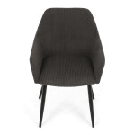 Jídelní židle, šedá, manšestrová látka, DCH-V4009 GREY6