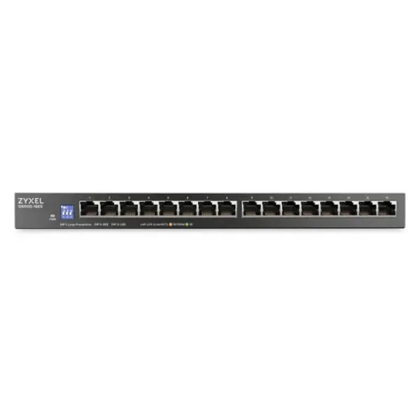 ZyXEL GS1100-16ES / Switch / 16x GLAN / 10/100/1000 Mbps / Fanless / Desktop (GS1100-16ES-EU0101F)