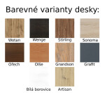 Stůl Ikon 4 Barva desky: Bílá, Barva podstavy: Černá