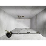 MEXEN/S - Lunar-F skládací sprchové dveře pravé 110, transparent, zlatá kartáčovaná 836S-110-050-55-00-P