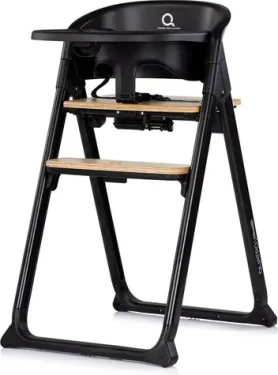 CHIPOLINO Jídelní židlička 4v1 Quatro Charcoal / 4 režimy použití / od narození do 110 kg / nastavitelná výška (STHQU02601CH)