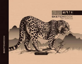 Sketchbook KRAFT LEOPARD 19,7 14,5 cm